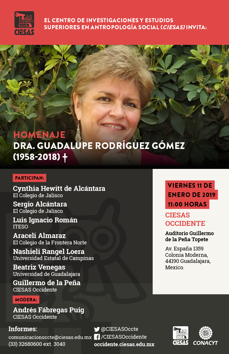 homenaje dra guadalupe Rodríguez ciesas occidente