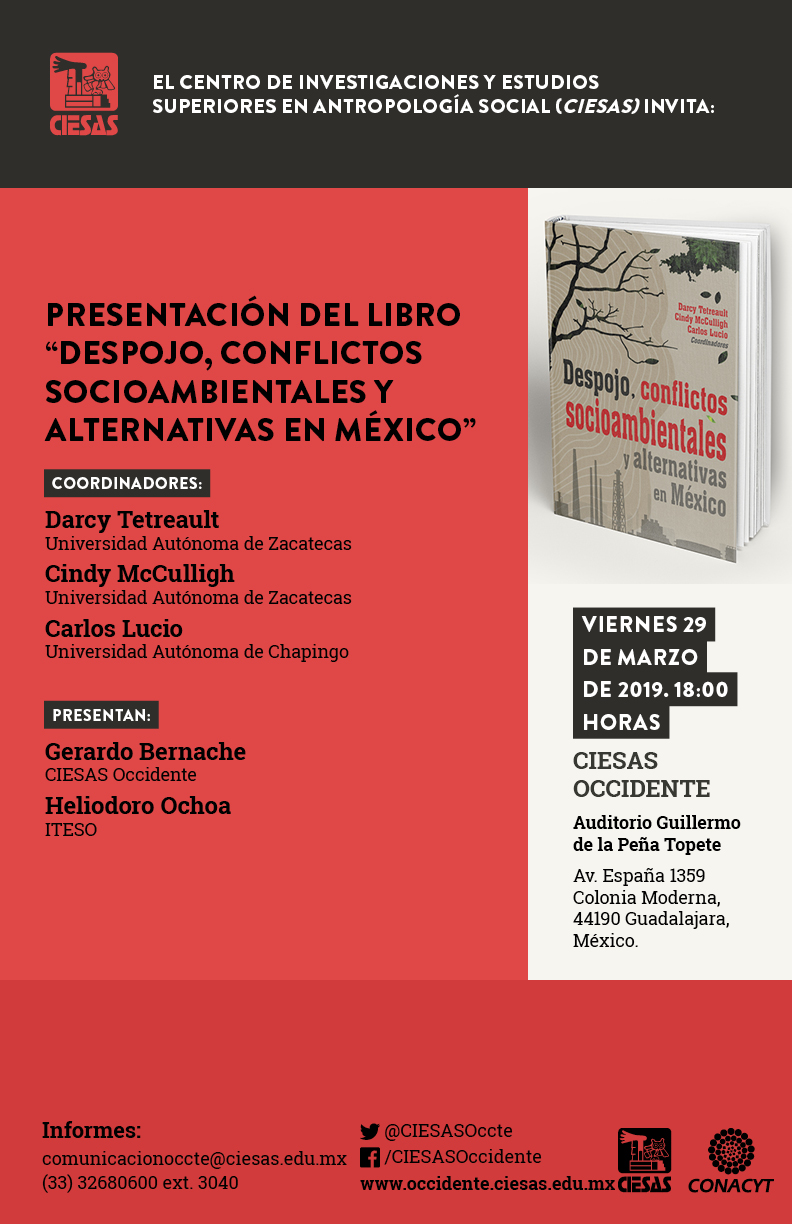 Presentación del libro: “Despojo, conflictos socioambientales y alternativas en México”