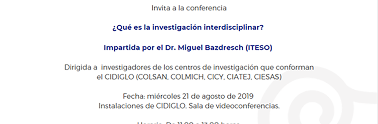 Invitación Sesión 1 Seminario CIDIGLO